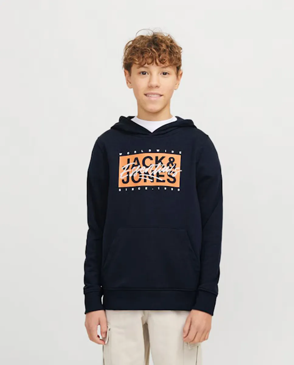 

Толстовка для мальчика с логотипом спереди Jack & Jones, голубой