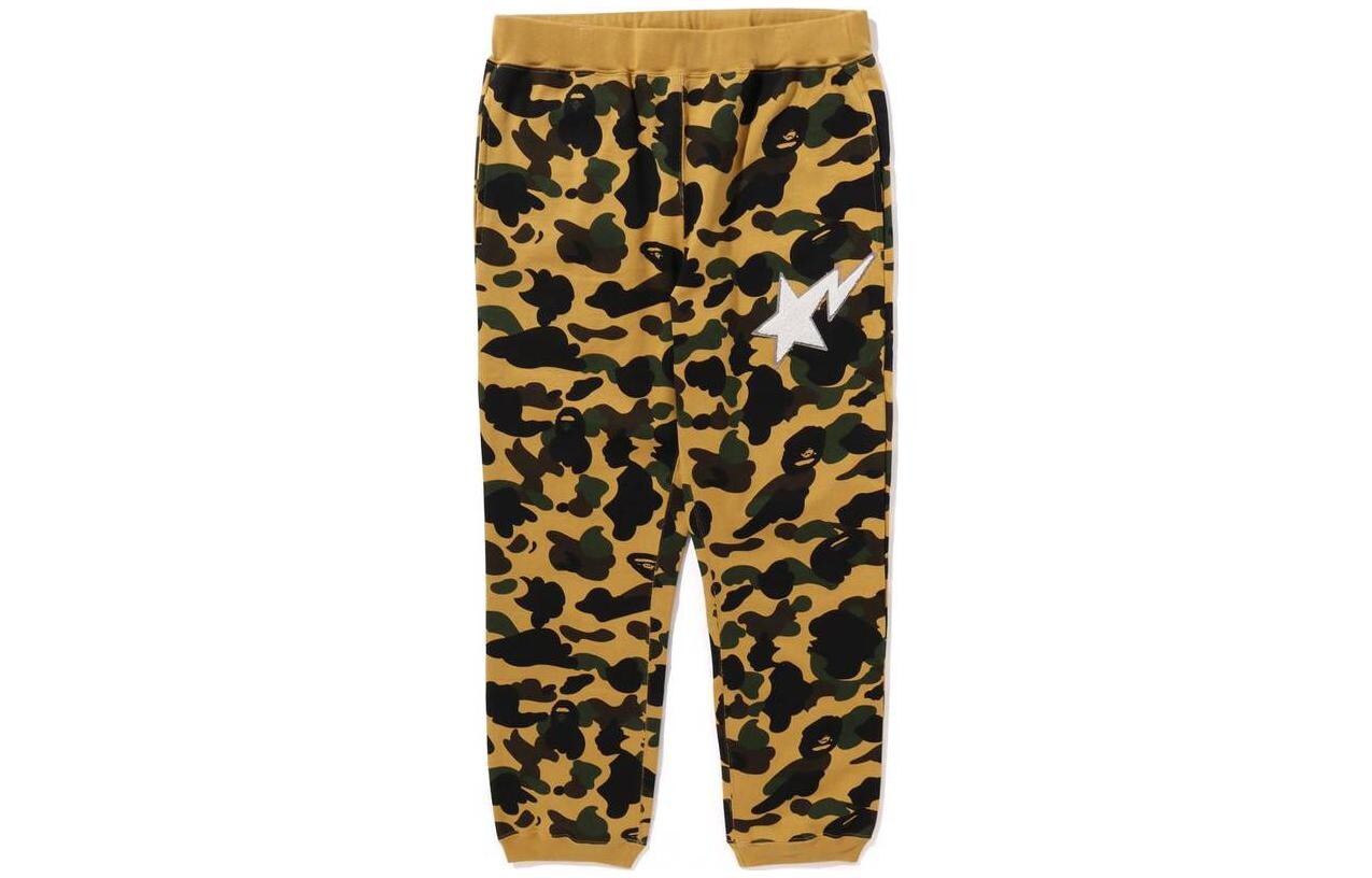 

BAPE 1st Camo спортивные штаны A Bathing Ape, желтый