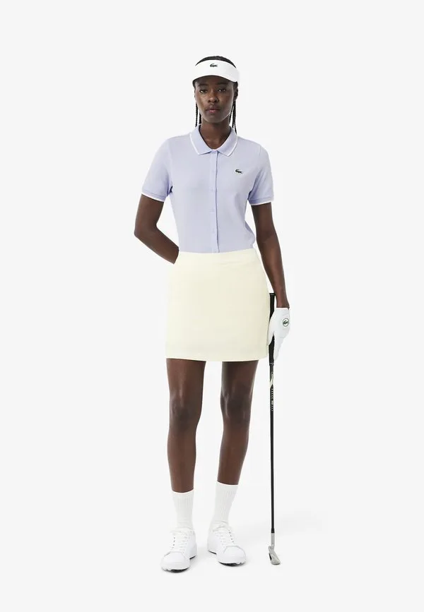 Блузка Lacoste Bleu Clair Jg на пуговицах, пике, однотонная — фото 2