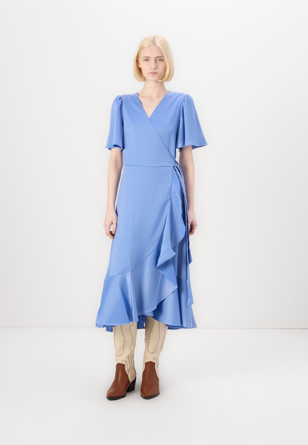 

Платье для особых случаев YASTHEA WRAP DRESS YAS, светло-голубой