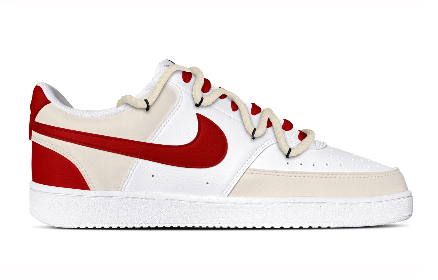 Court Vision 1 Synthetic Leather Slip Resistant Cushioning Abrasion Resistant Low top Skateboard Shoes Unisex Nike, china красный — фото 3