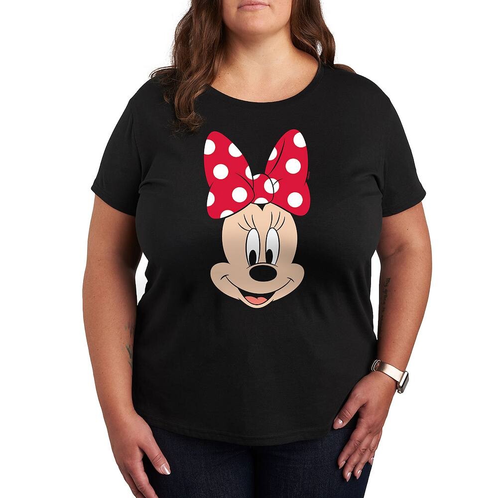 

Футболка Disney's Minnie Mouse Plus с рисунком лица, черный