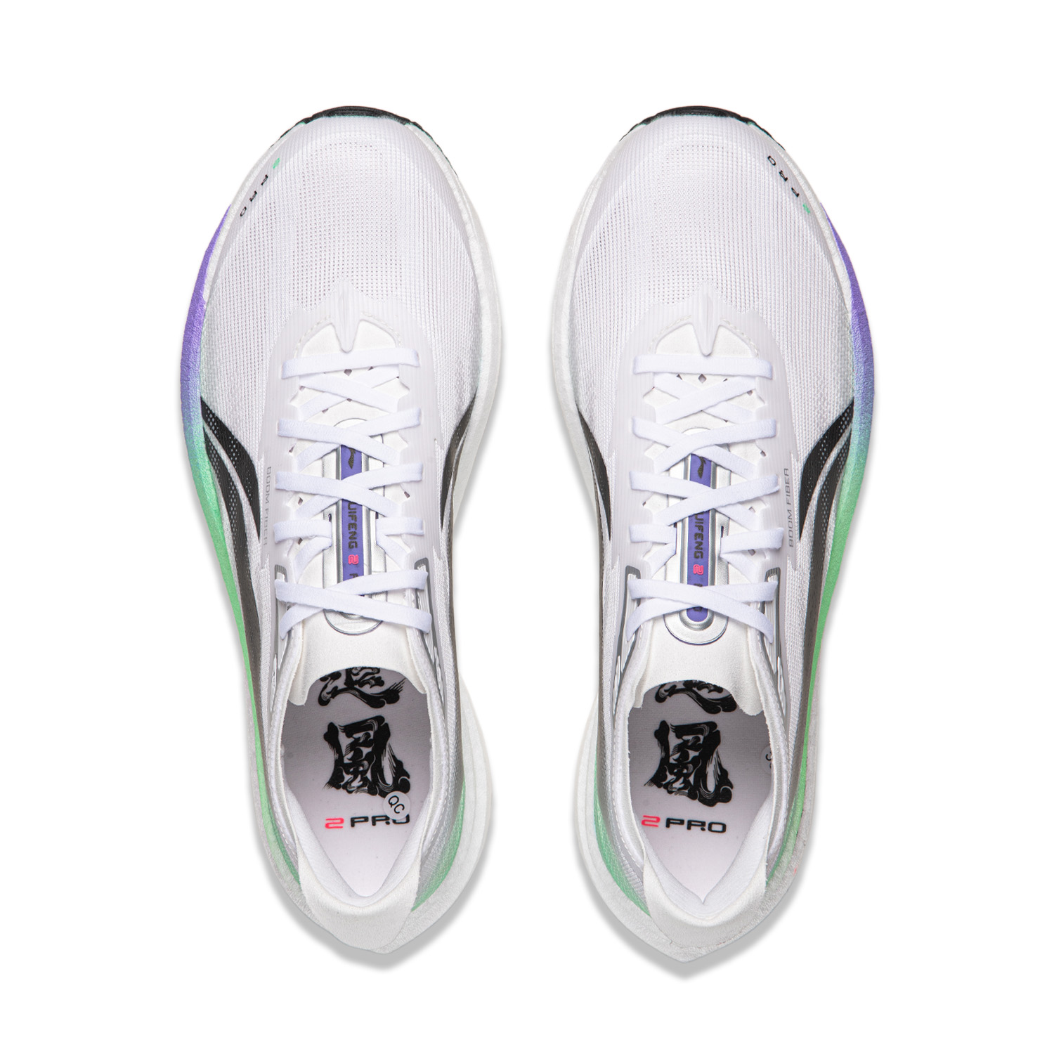Li-Ning Wind Pro 2 амортизирующие нескользящие износостойкие дышащие поддерживающие легкие с отскоком низкие, белый turquoise — фото 4