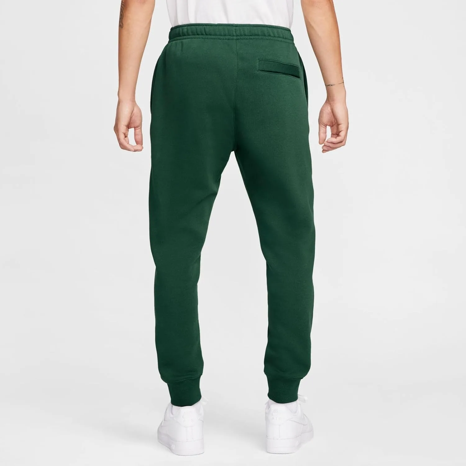 Мужские спортивные брюки Nike Sportswear Club из флиса с зауженными штанинами, белый — фото 3