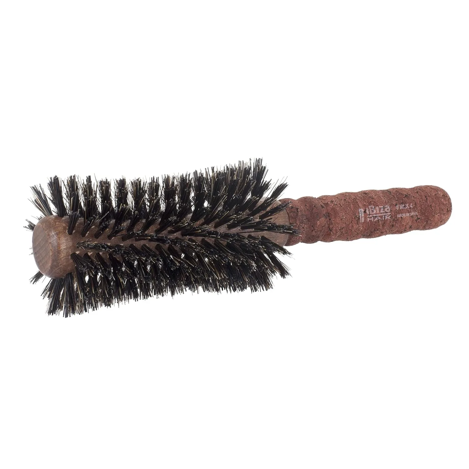 Щетка для волос Ibiza Hair Boar Bristle Concave Barrel Brush (RLX Series) с усиленными витыми щетинками и пробковой ручкой RLX4, Red — фото 3