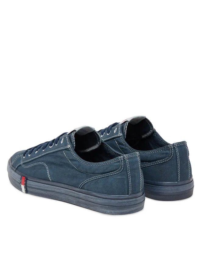 Tommy Jeans Кроссовки Archive Vulc. из ткани. Y2K Washed Canvas EM0EM01720 темно-синие — фото 3