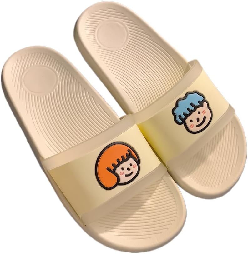 

Милые тапочки для женщин и мужчин с нескользящей толстой подошвой, домашние тапочки для подростков, девочек и мальчиков, милые летние сандалии Plonme, белый