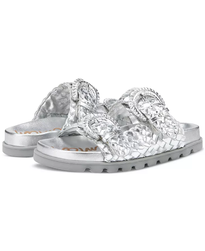 Женские босоножки Tiffanie Slide на плоской подошве Sam Edelman, коричневый — фото 3