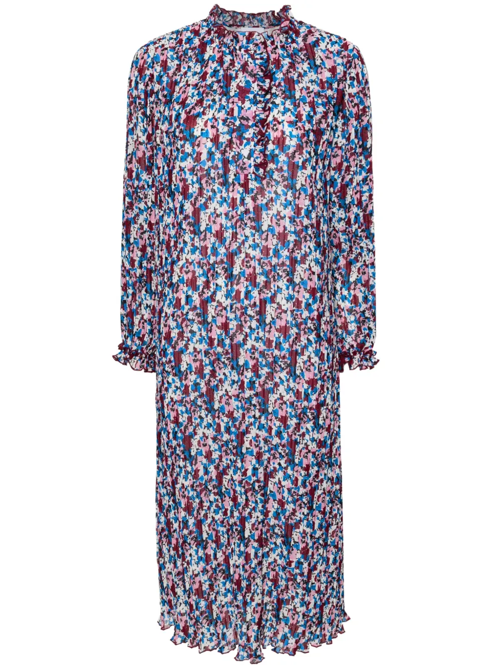 

Платье миди со складками GANNI, синий