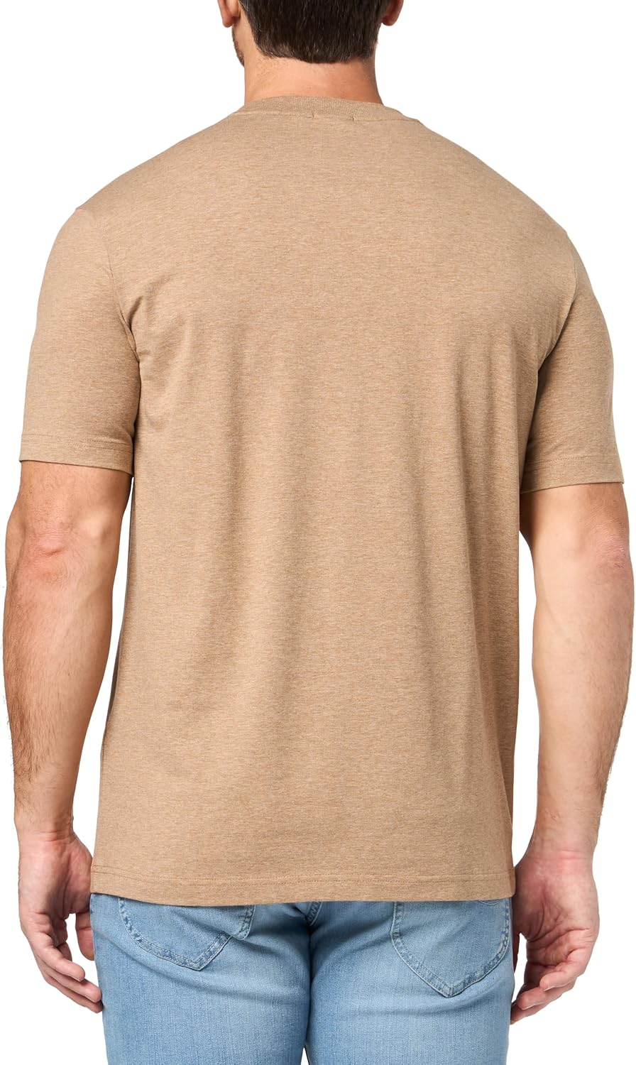 Футболка BOSS Men's Contrast Logo из хлопка и эластичного хлопка, Turtledove — фото 2