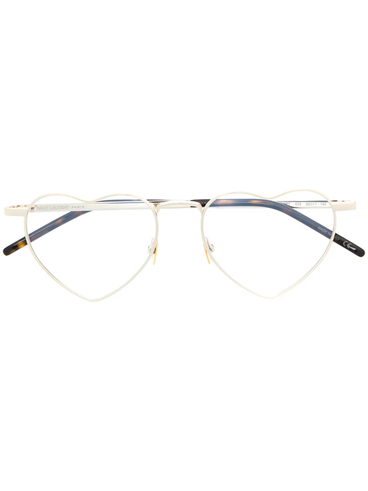

Очки с оправой в форме сердца Saint Laurent Eyewear, серебряный