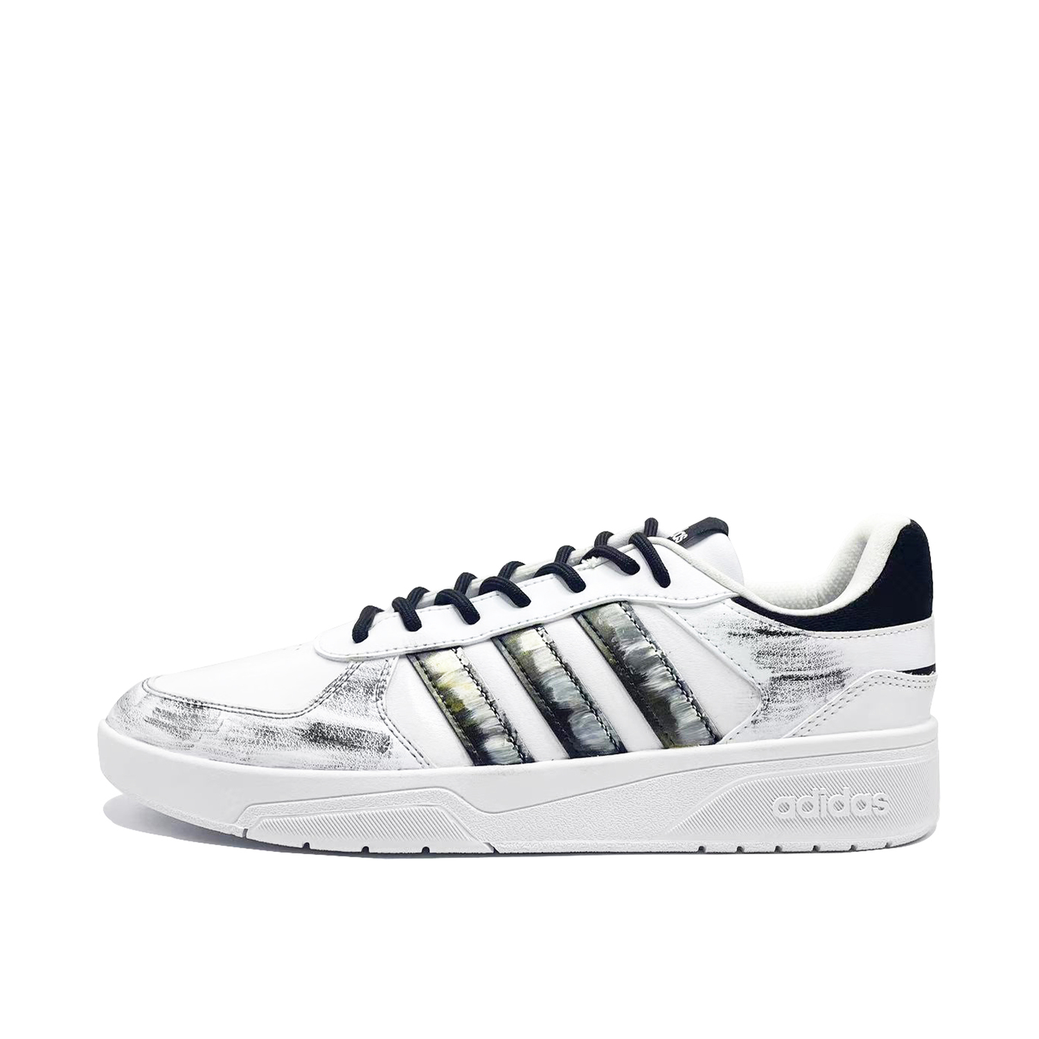 

Courtbeat Gilded Ink Trace Coverage Abrasion Resistant низкие кроссовки для скейтбординга Unisex Adidas Neo, черный/белый