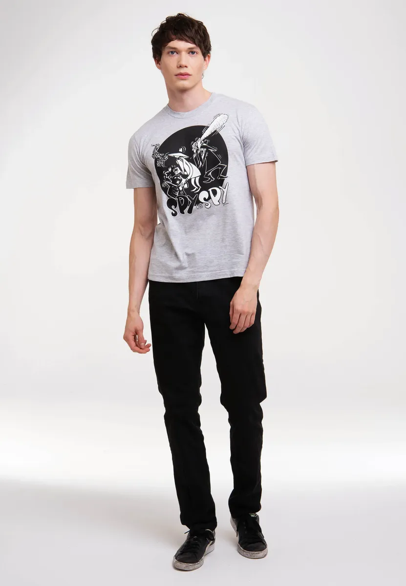 

Футболка Logoshirt "Mad - Spy vs Spy - Club", принт Mad Spy vs Spy, серый