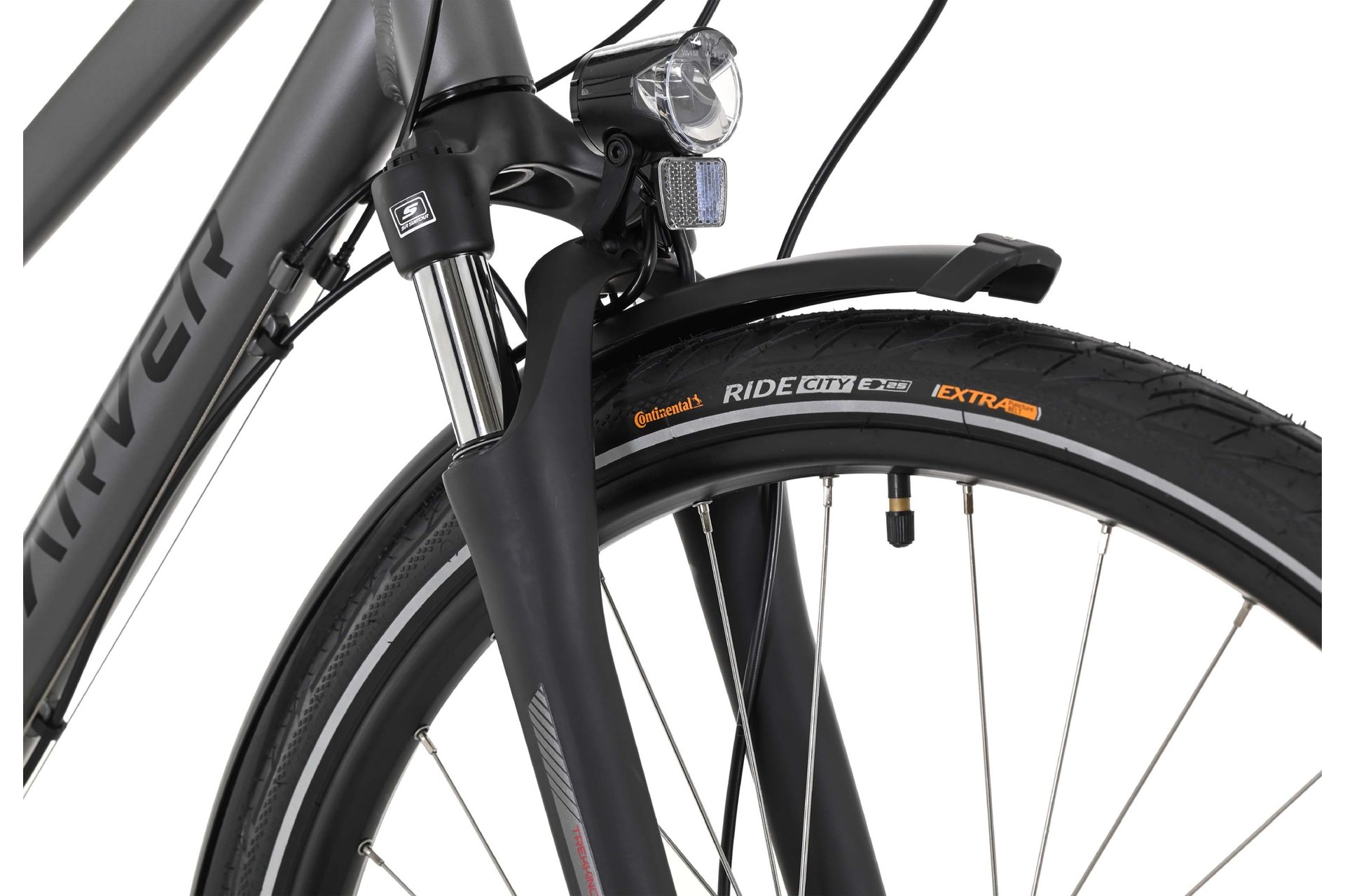 Треккинговый велосипед Carver Tour 110 - 28 дюймов - Damen Sport - 2024, цвет Grau|darkanthracite black red — фото 4