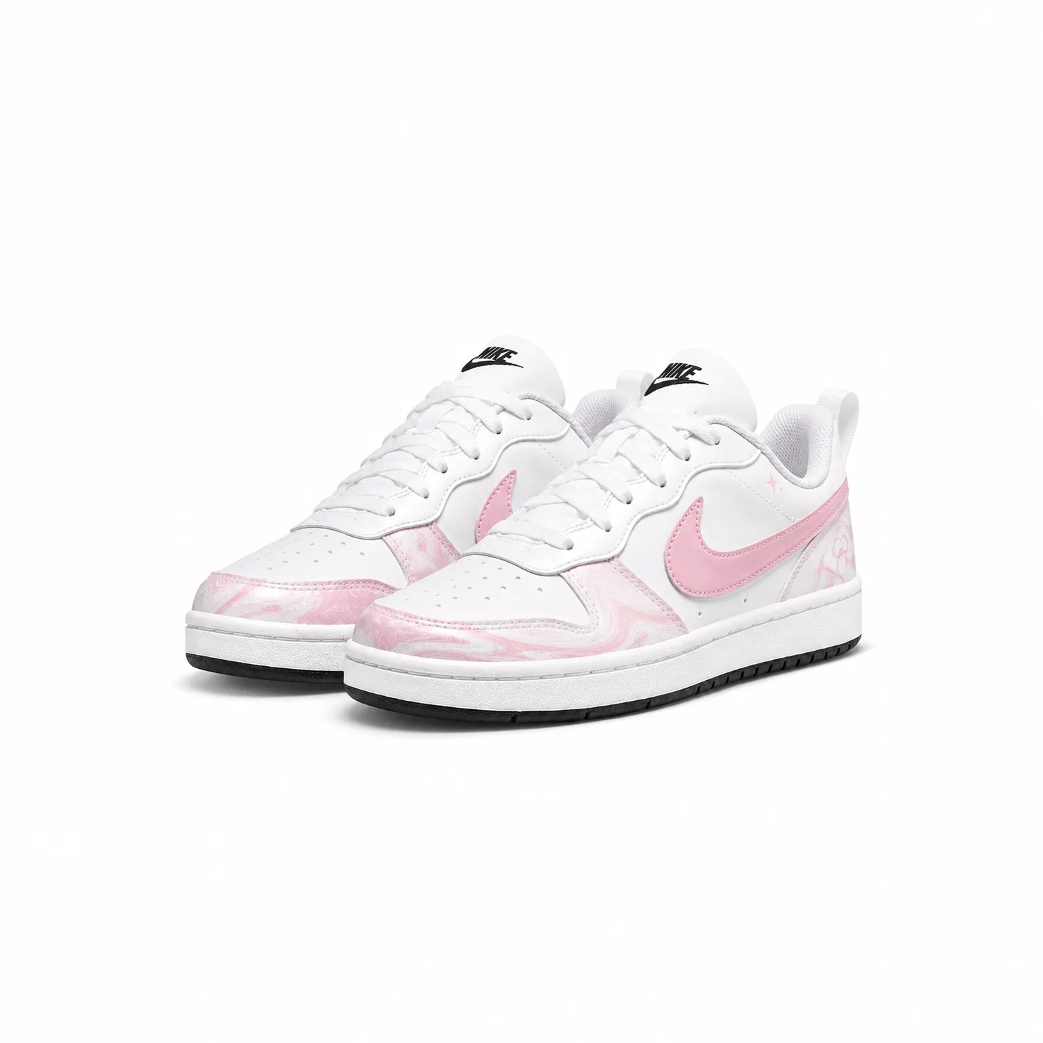 Кроссовки для скейтбординга Court Borough Kids, Nike, White Pink — фото 4
