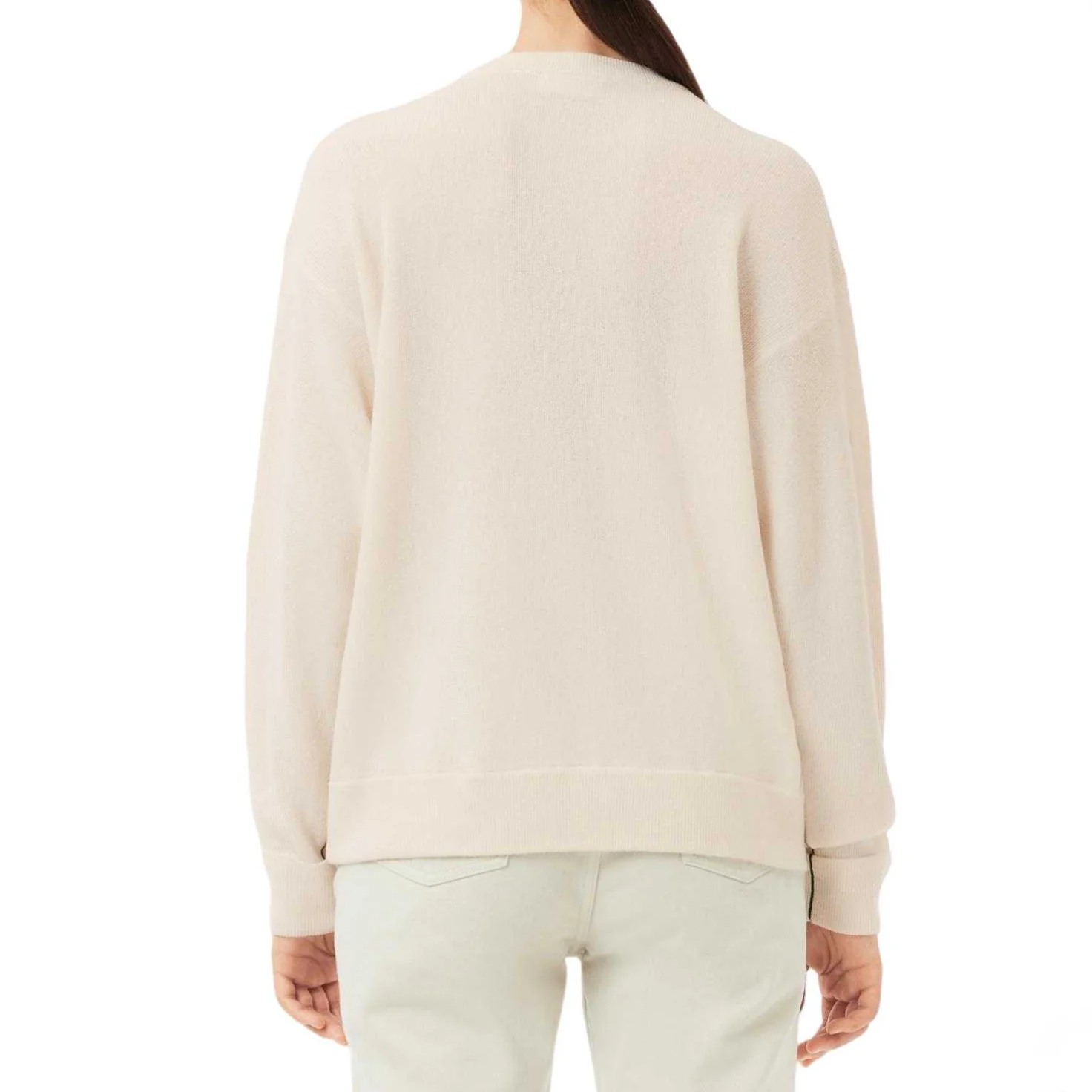 Свитер женский LACOSTE 70V/White с круглым вырезом — фото 3