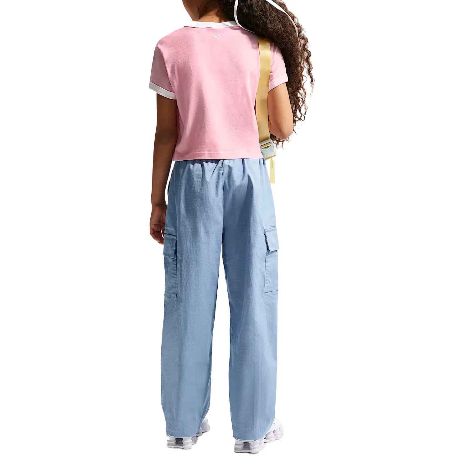 Детская футболка с круглым вырезом Medium Soft Pink/White Nike — фото 3