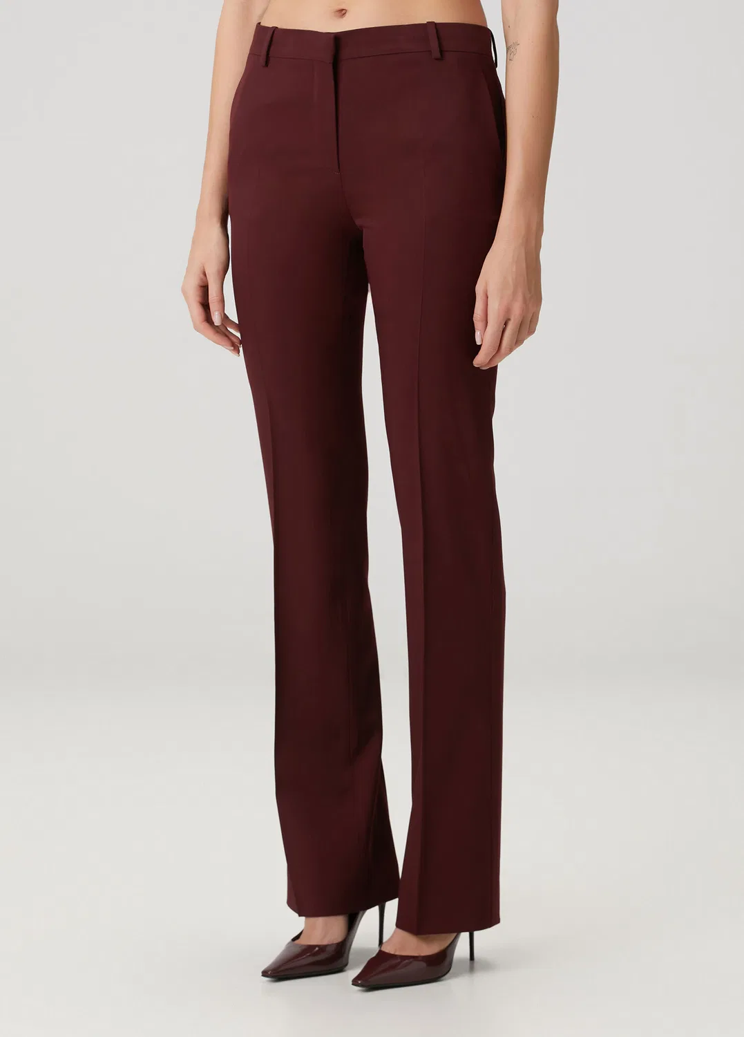 Брюки Versace Slim Fit, бордовый — фото 3