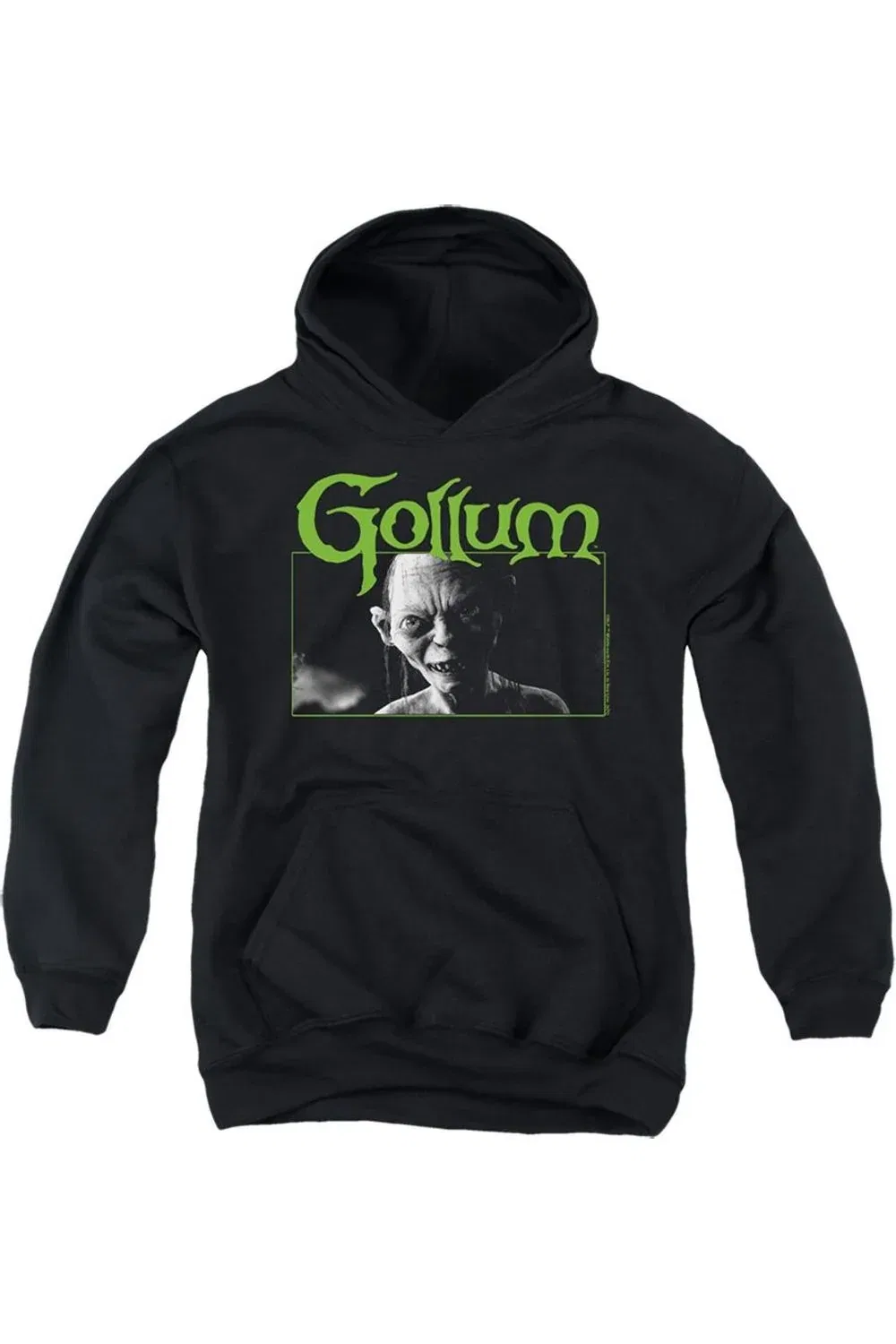 Детское худи для мальчиков с принтом Lord Of The Rings Gollum Gildan, черный