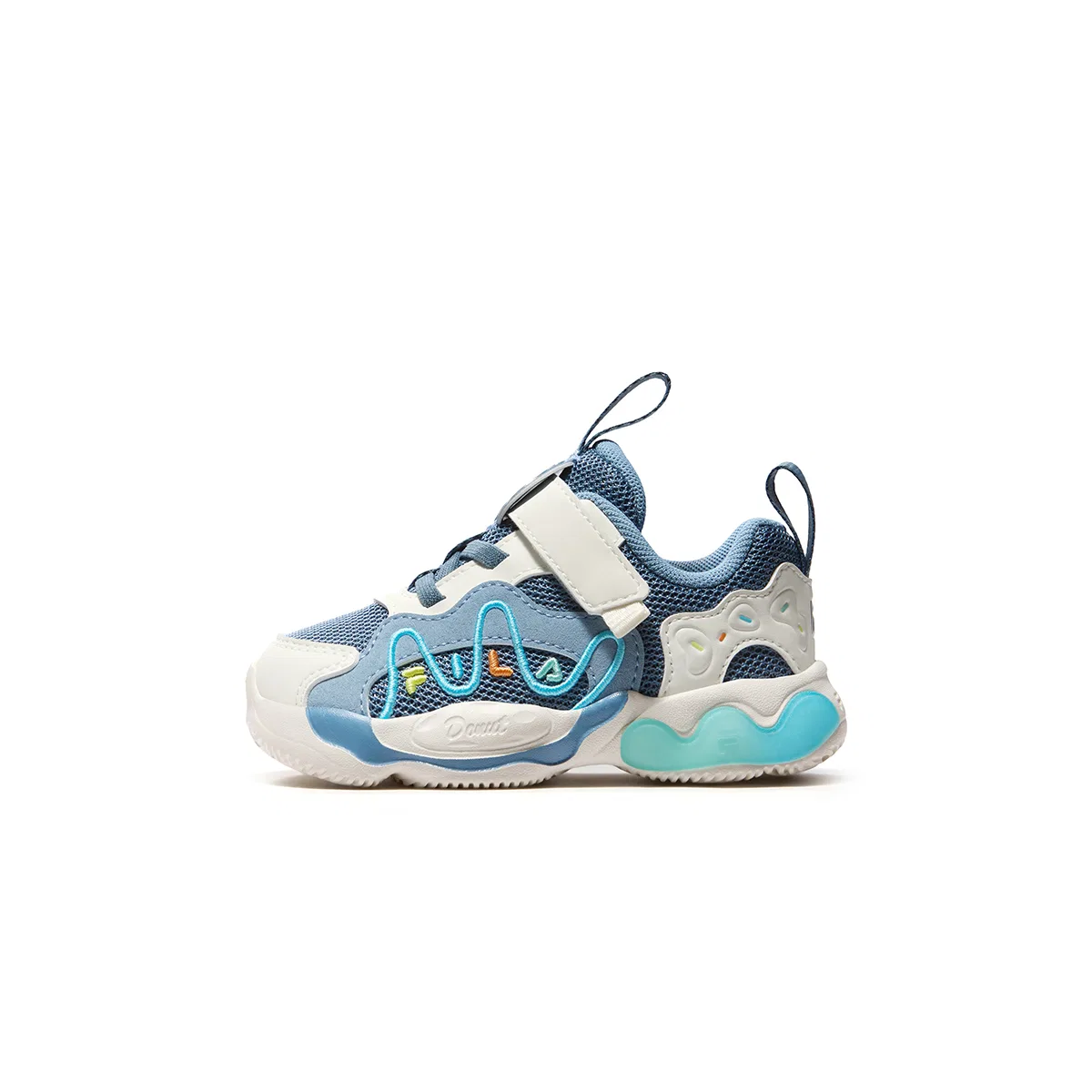 Детские тренировочные кроссовки с синтетической кожей FILA KIDS, Navy/White