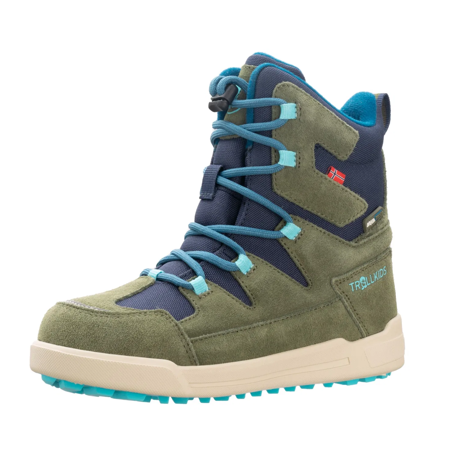 Детские зимние ботинки снегозащитные KIDS FINNMARK WINTER BOOT TROLLKIDS, Pine Green/Mystic Blue