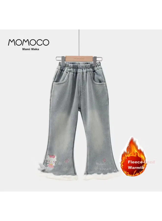 Джинсы утепленные с флисовой подкладкой Momoco, синие