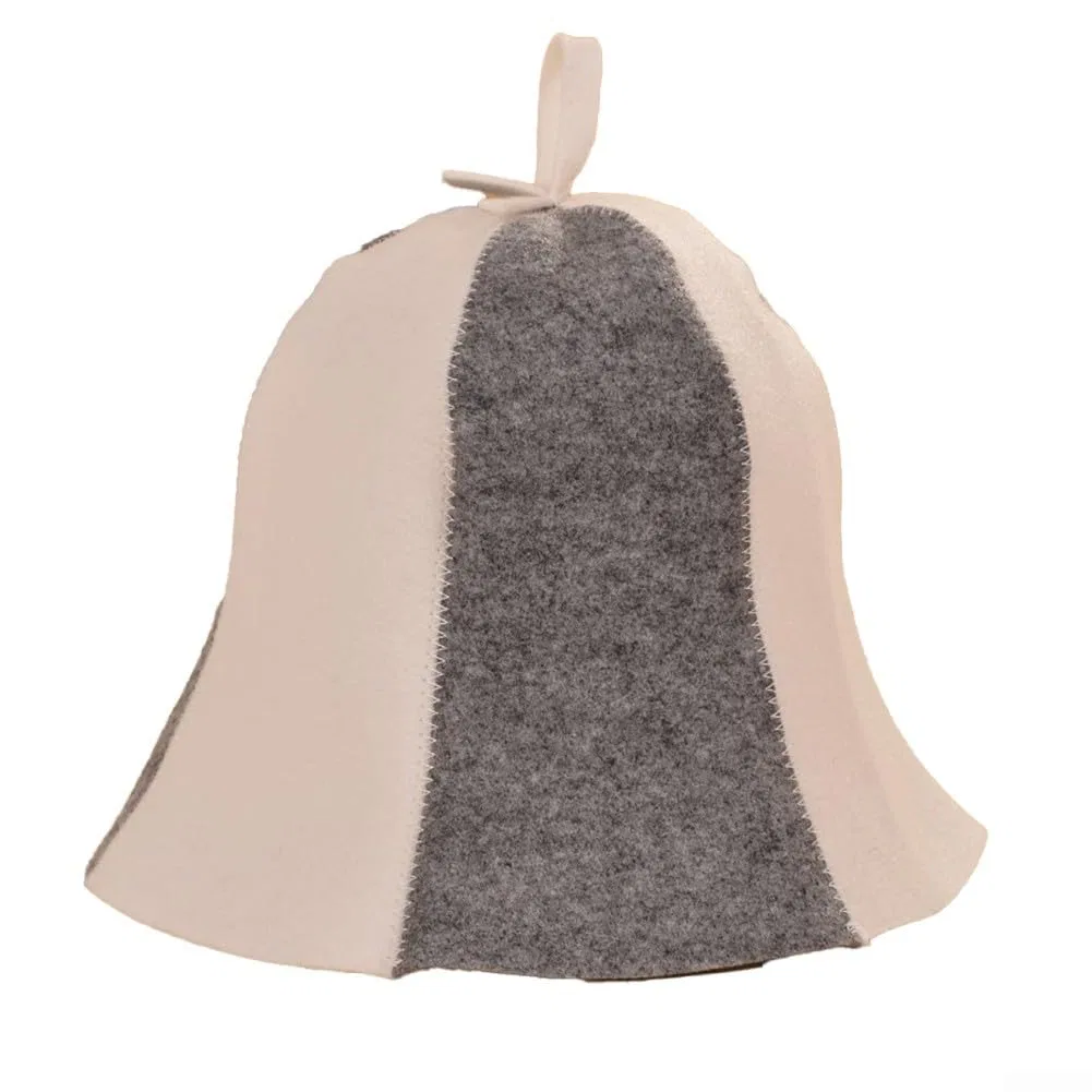 Шапочка для душа утолщенная, войлочная, Feegow, 1 шт, 70x24 см, Grey and White