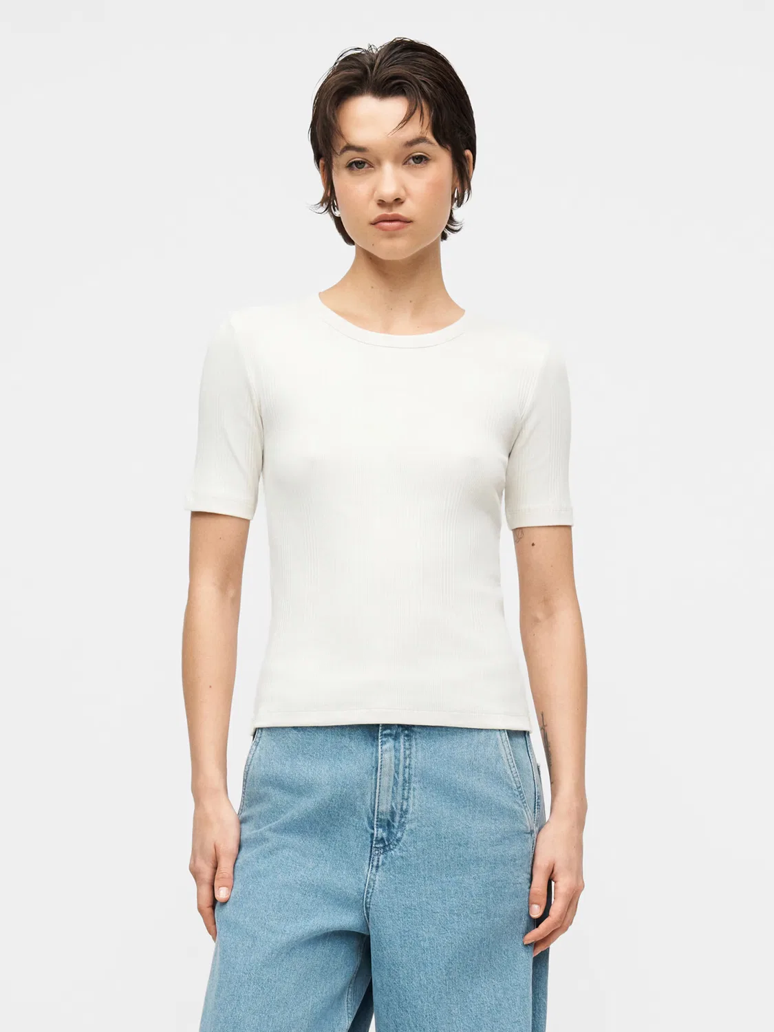 Рубашка Calvin Klein из белой шерсти — фото 3