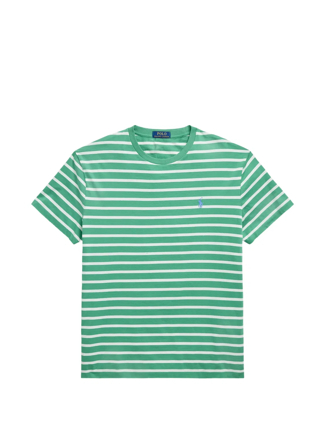 Футболка из хлопка в полоску Polo Ralph Lauren, зеленый