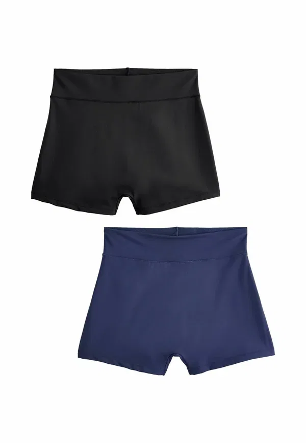 Комплект трусов 2 шт, высокая посадка, облегающие, Shorts 2 pack - period underwear, Next Navy, черный/темно-синий