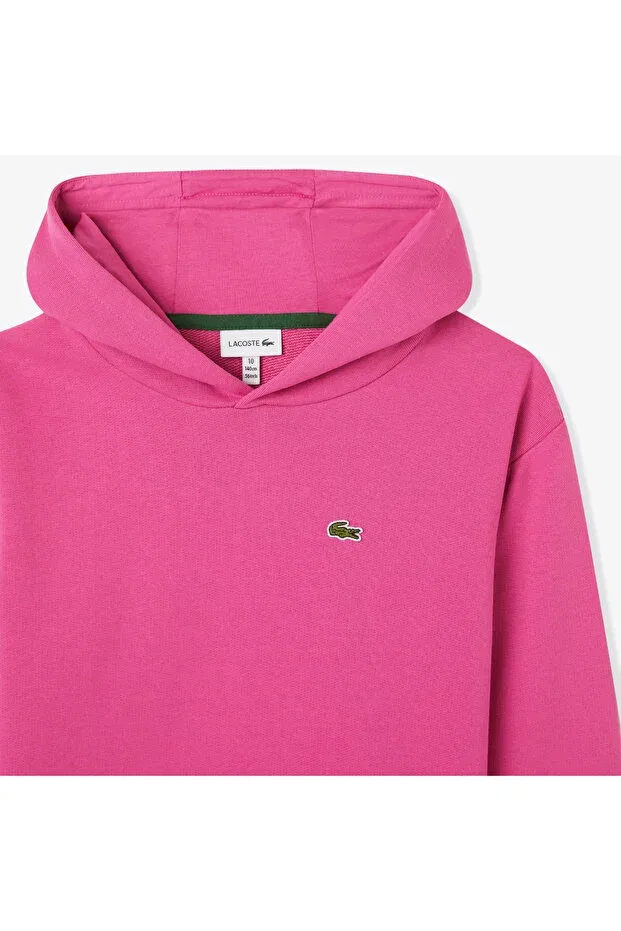 Детское худи для девочек хлопковое Lacoste, Pink — фото 2