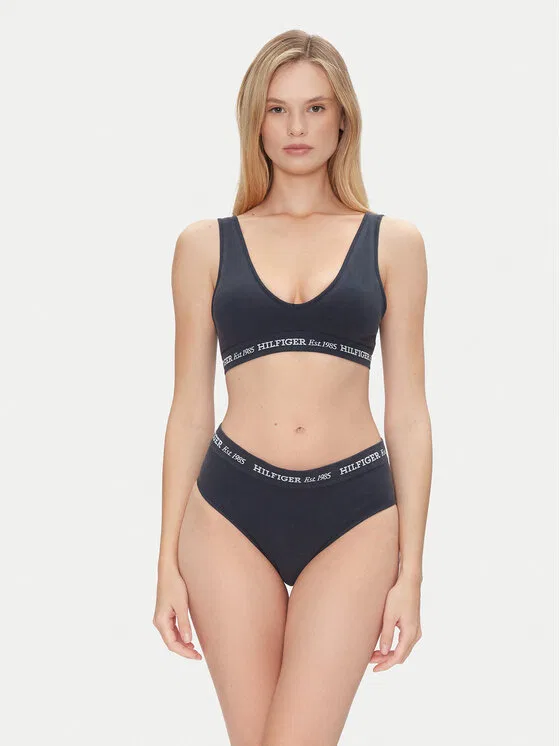 Классические трусы с высокой талией Tommy Hilfiger, темно-синий — фото 2