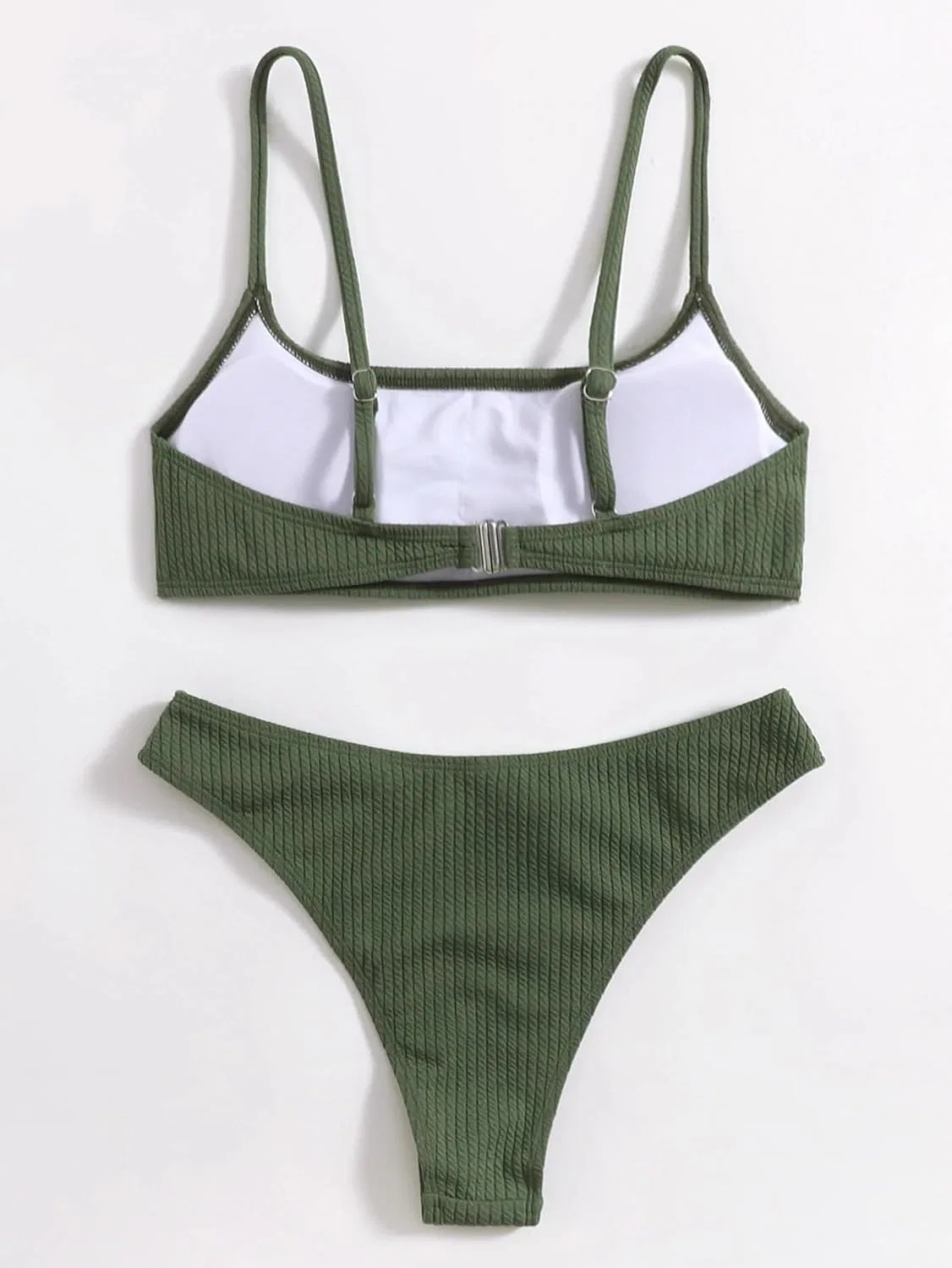 Женский бикини-комплект с высокой посадкой CIVOUX, Army Green — фото 2