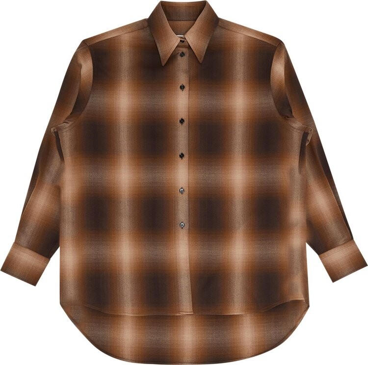 

Рубашка MM6 Maison Margiela Plaid Shirt 'Brown', коричневый