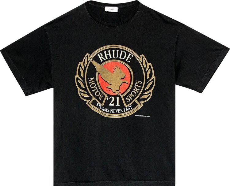 

Футболка Rhude Motorsports Tee 'Black', черный