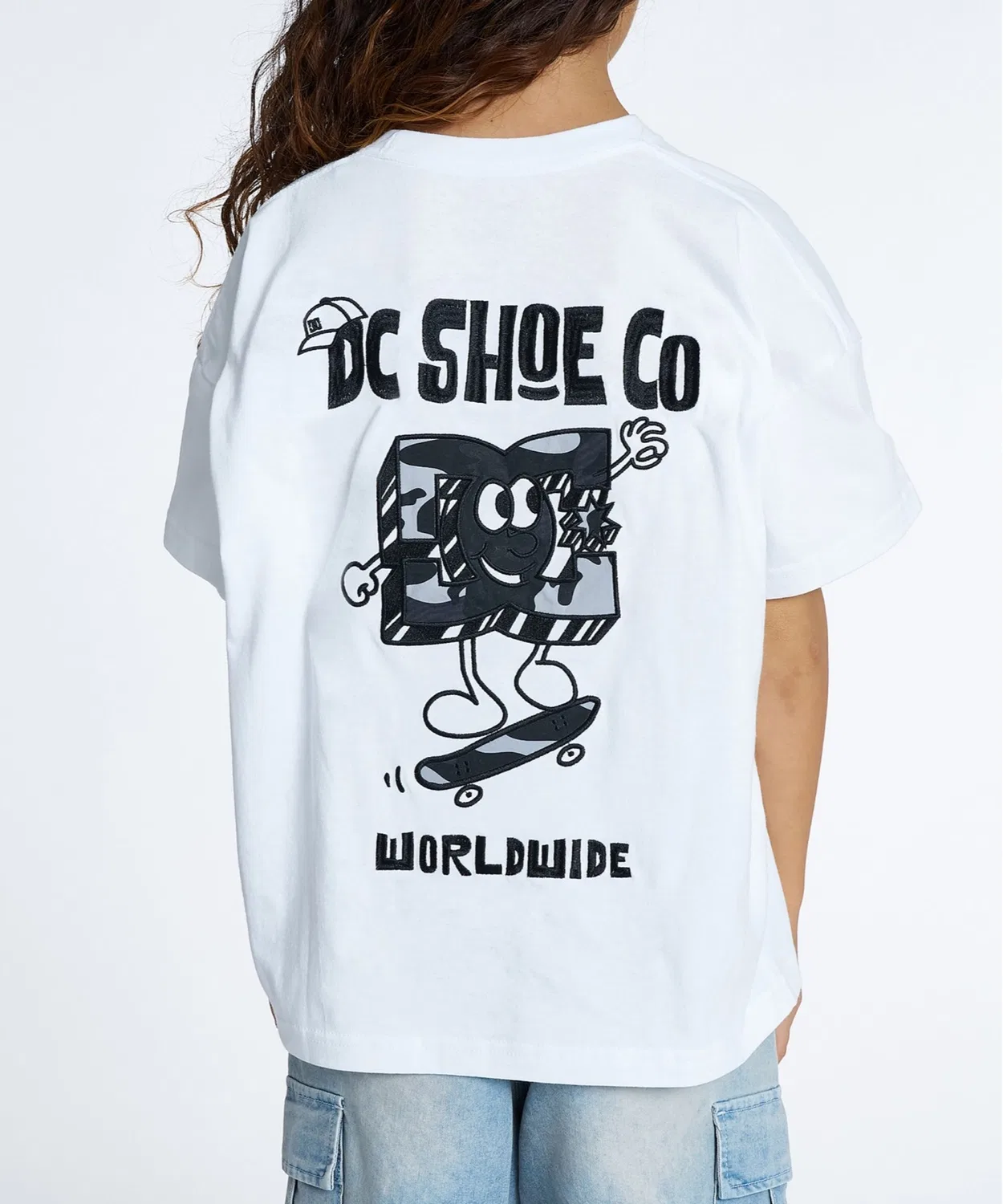 Детская футболка с принтом KD PLAY DC SHOES, Белый — фото 4
