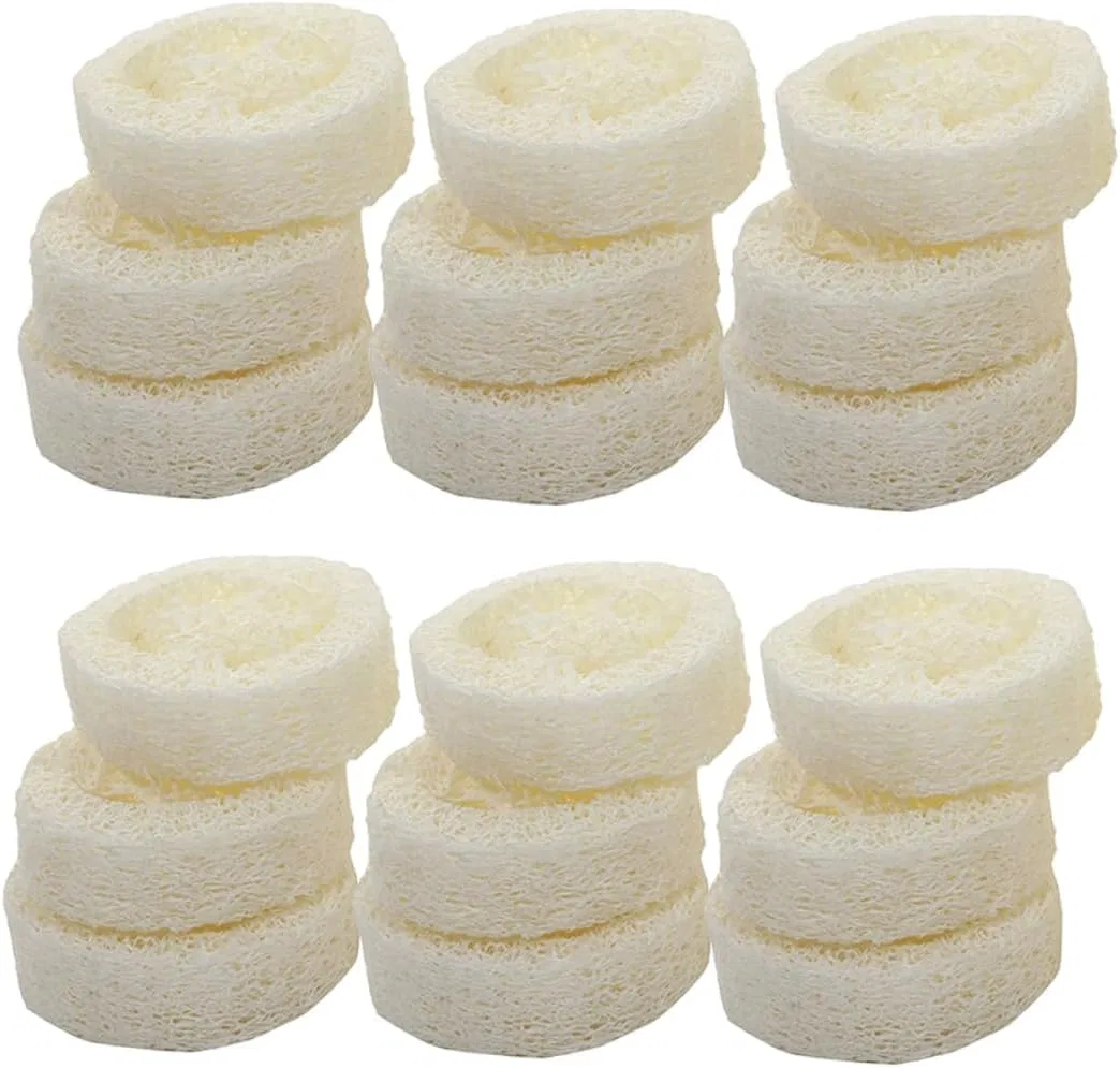 Набор мочалок из люфы для душа, Baluue, 80 шт, 6x6x1.2 см — фото 2