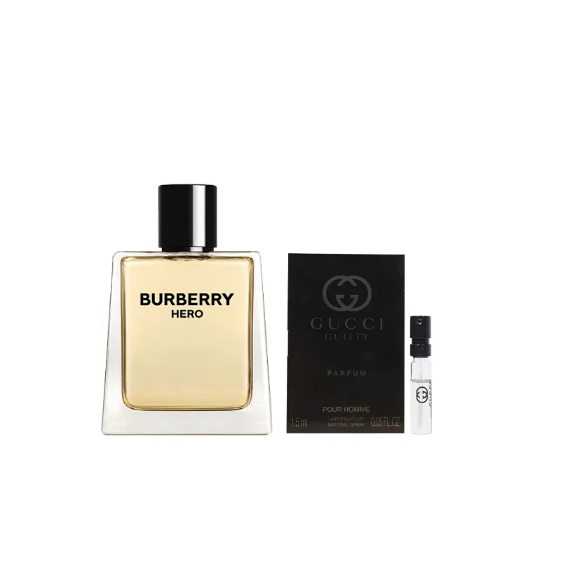 Мужской набор ароматов Burberry Brave Heart Eau De Parfum 50ml + Gucci Guilty Love Passion 1.5ml