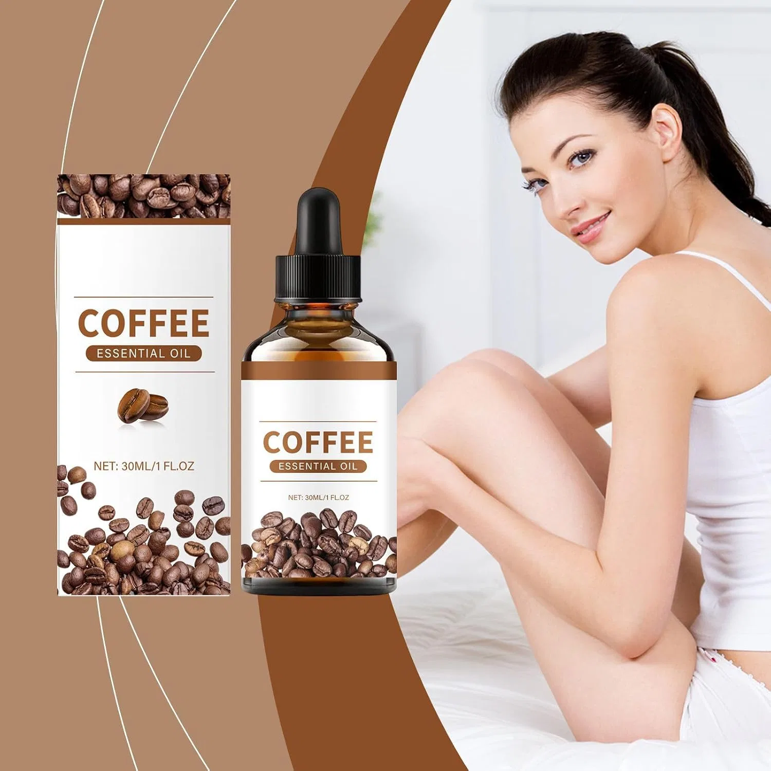 Массажное масло для тела Coffee Body Oil, LinBomZony, 3 шт. по 30 мл — фото 2
