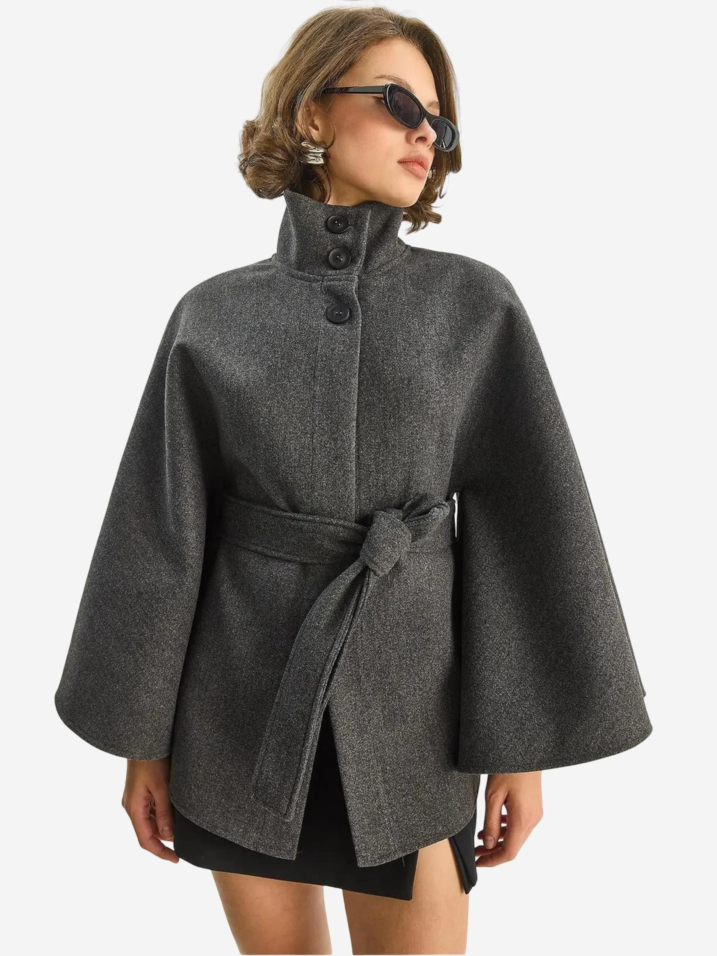 

Bianco Lucci Межсезонное пальто в темно-сером цвете