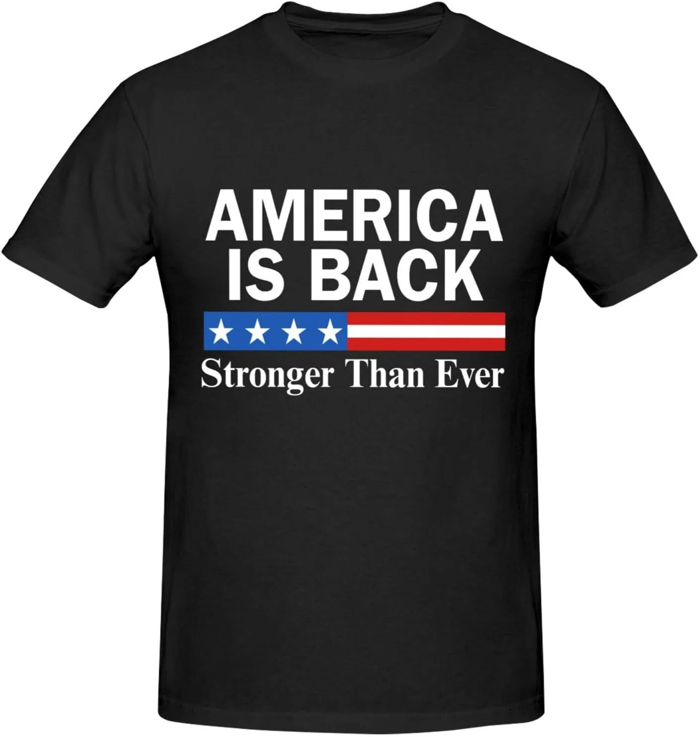 Мужская футболка классическая America is Back Stronger Than Ever, Black — фото 4