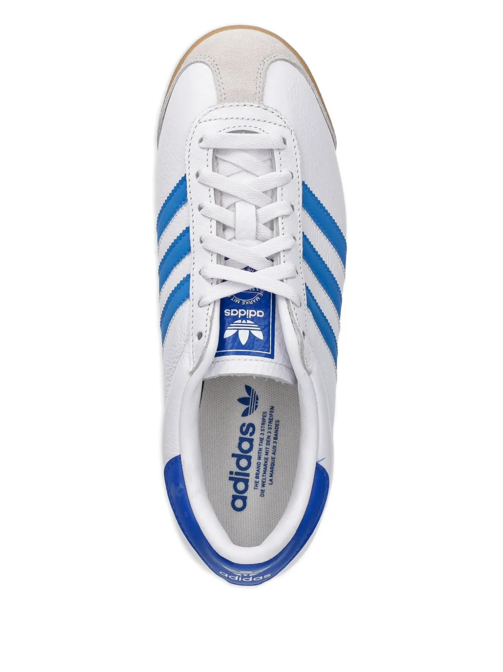 Кожаные кроссовки с тремя полосками K74 Adidas, белый — фото 3