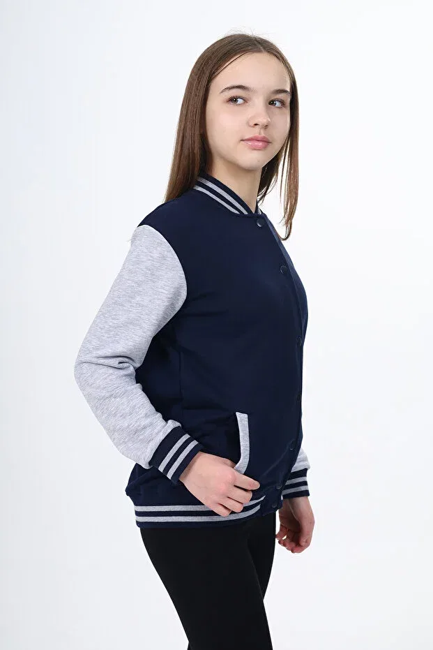 Детский кардиган в полоску Unisex children's college cardigan Toontoy, Navy Blue — фото 3