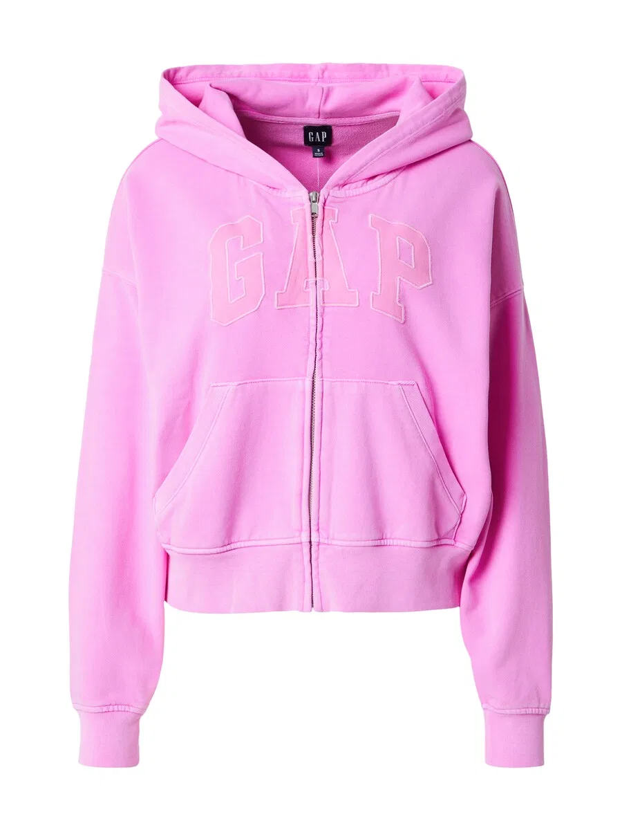 Худи на молнии GAP, розовый, розовый