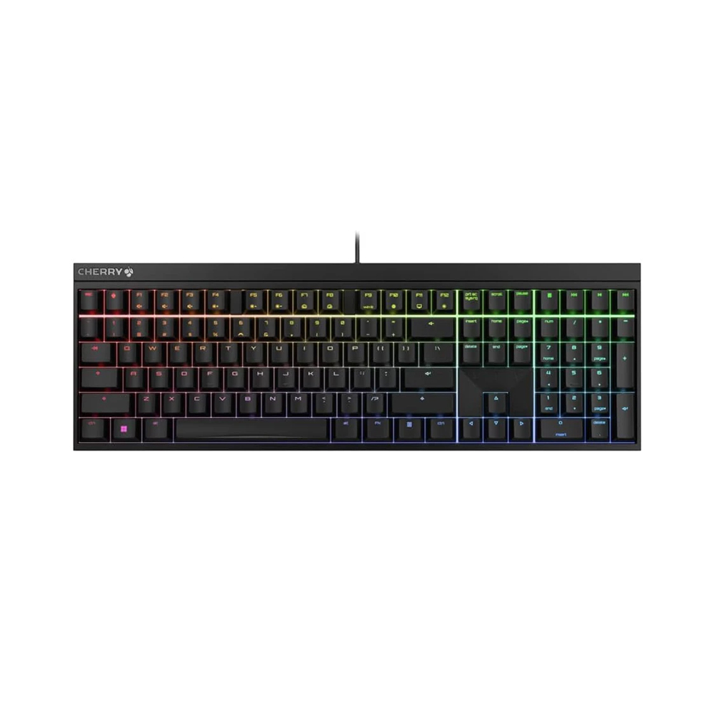 

Игровая клавиатура Cherry MX2.0S RGB, проводная, Cherry MX Blue, чёрный
