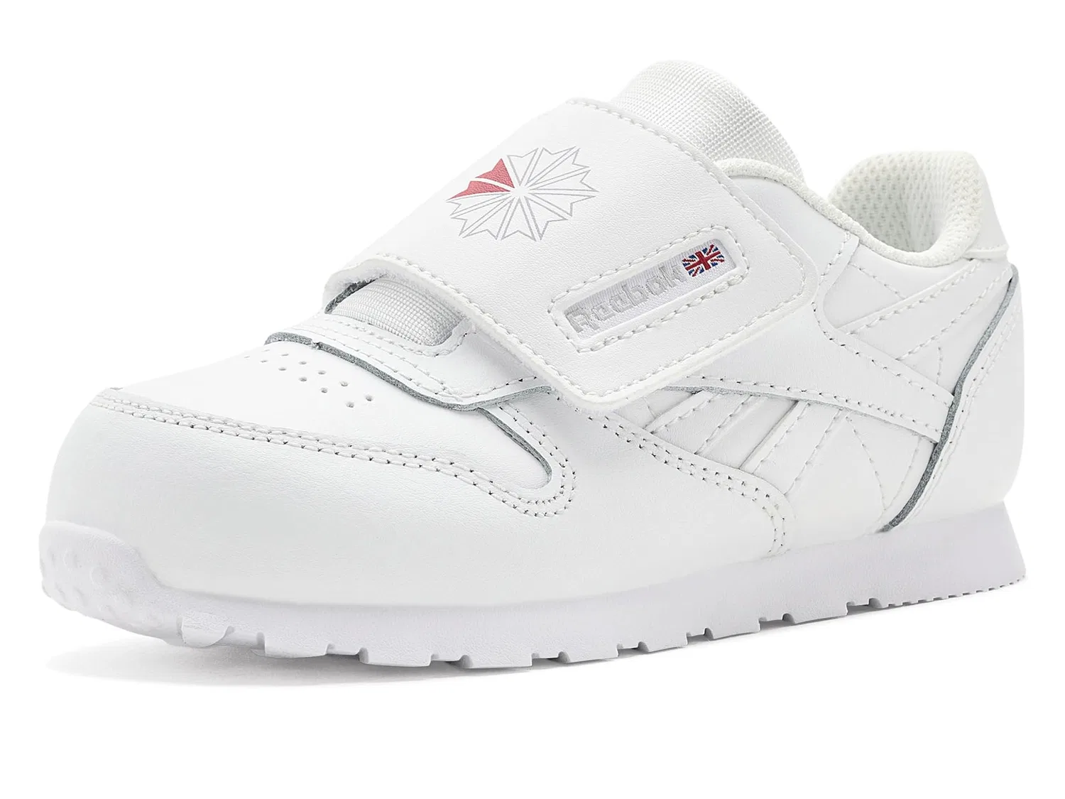 Кроссовки Classic Leather (для малышей) Reebok Kids, Footwear White/Grey 1