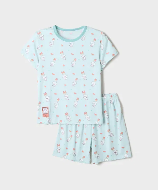 Пижама детская с коротким рукавом, Pocket Piece, Spao Kids, мятный