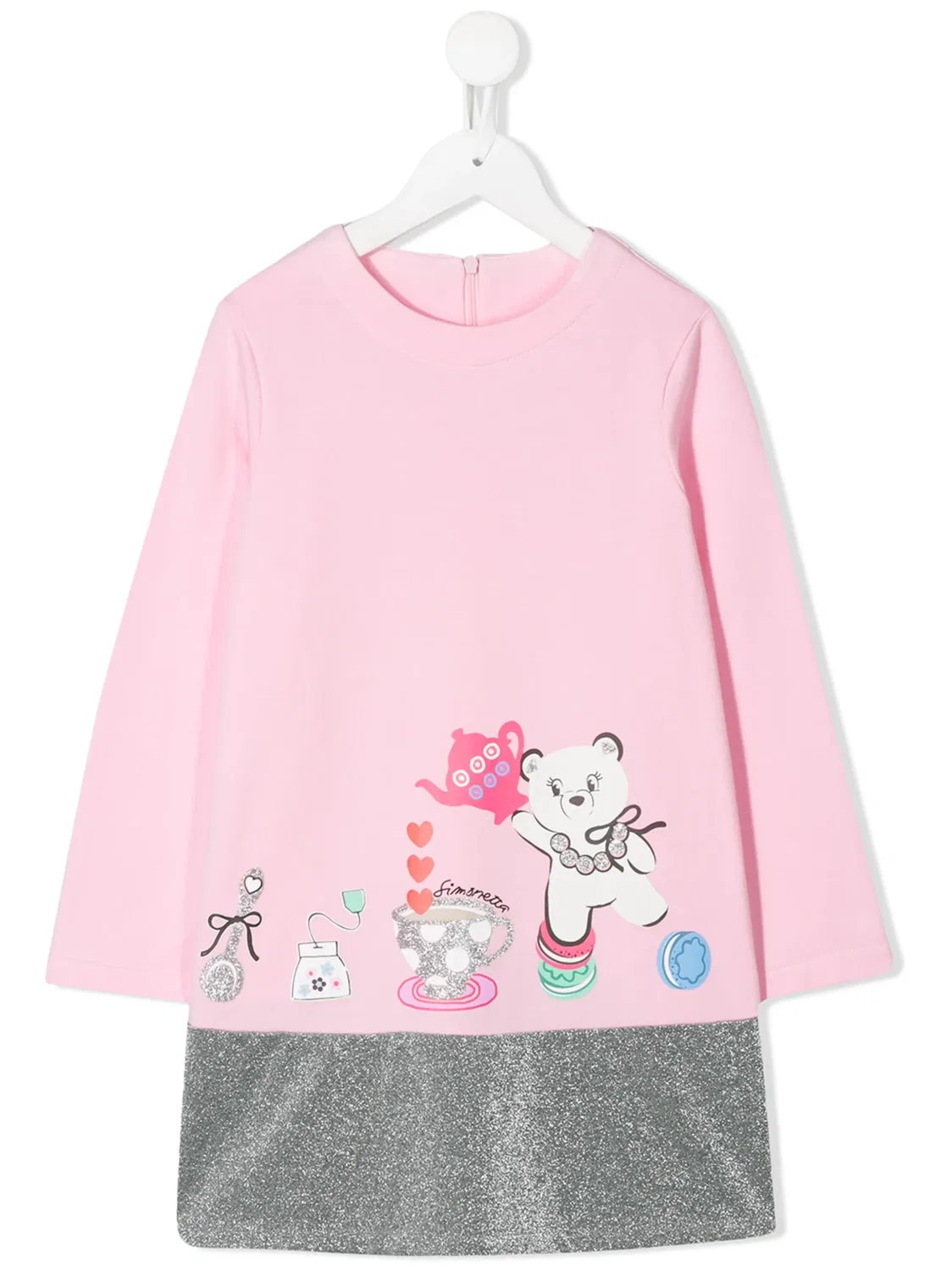 Платье‑свитшот с блестящей каймой Simonetta, розовый