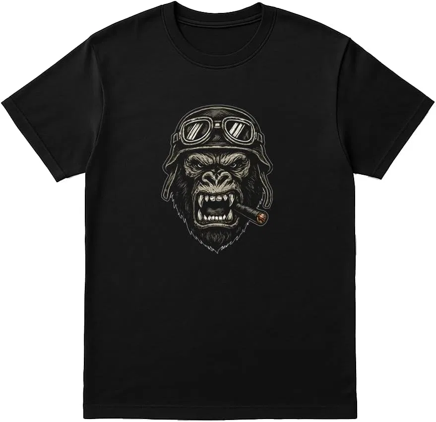 Футболка с графическим принтом Angry Gorilla, Black