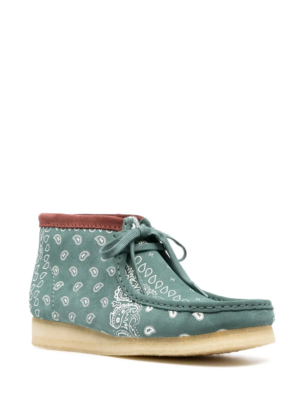 Ботинки Wallabee на шнуровке Clarks Originals, зеленый — фото 2